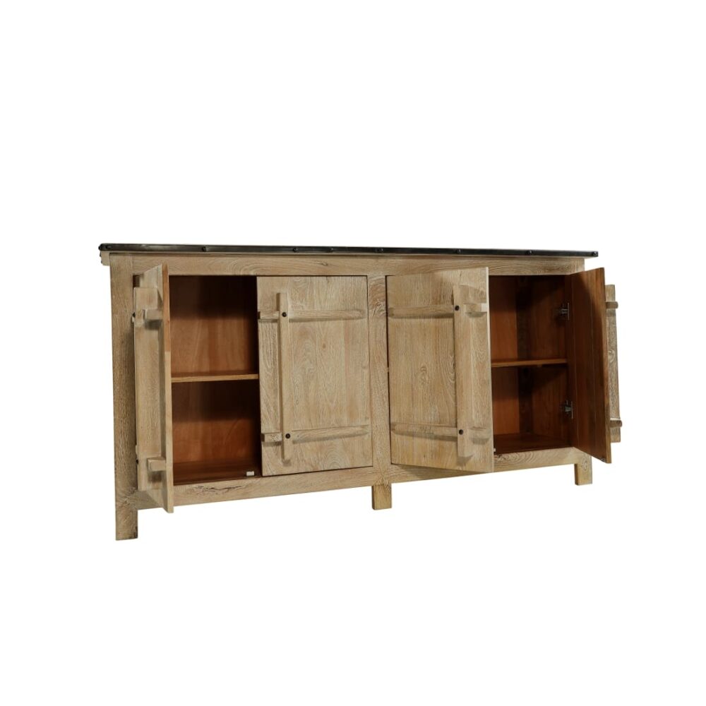 Accent Cabinet In Natural WhiteWash Colour - Image 2