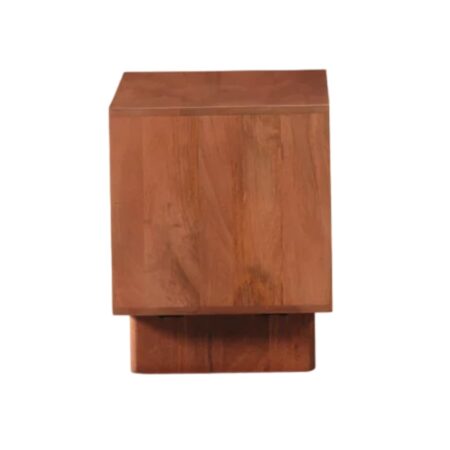 Bedroom Bedside In Walnut Brown Colour - Image 2