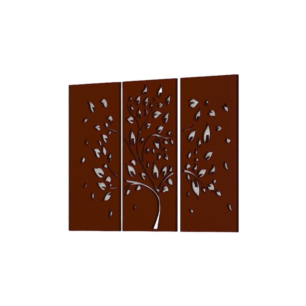 Wall Carving Tree Frame In Walnut Brown Colour - Image 2