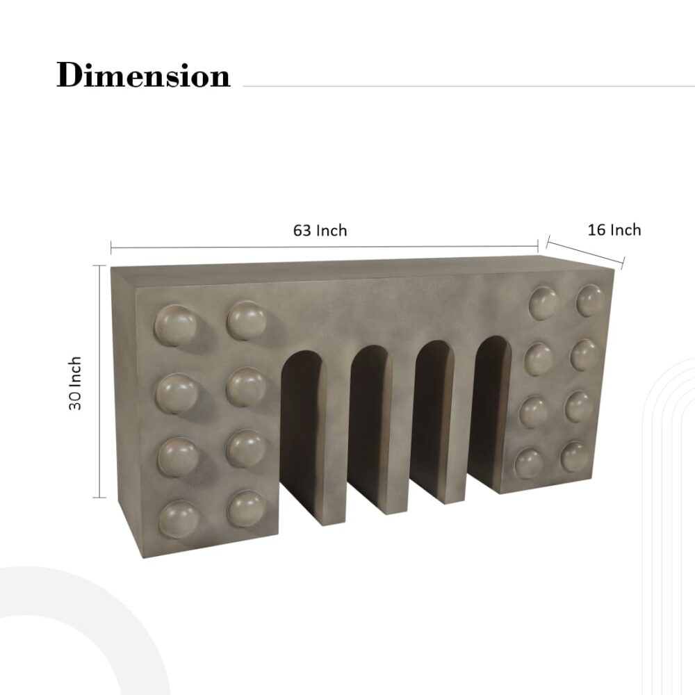 Living Room Console Table With Texture - Image 4