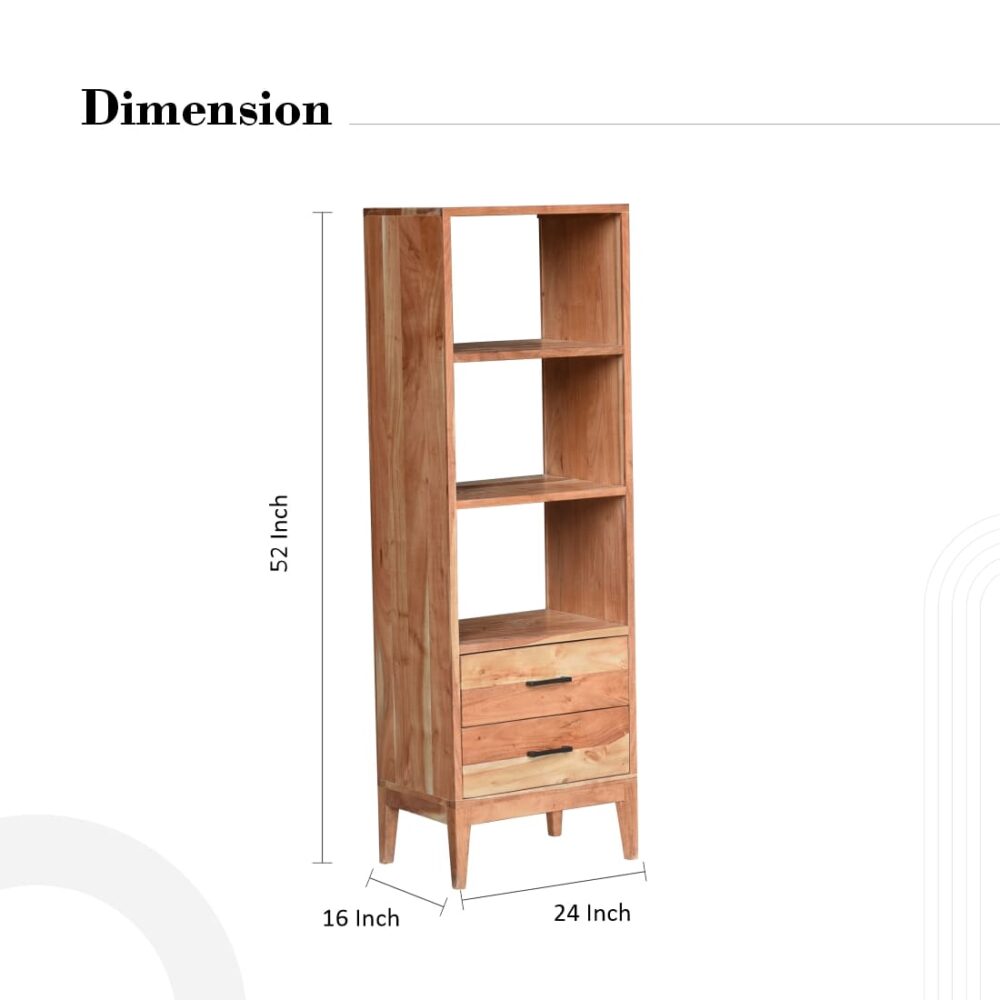 Bookcase In Natural Brown Colour - Image 4