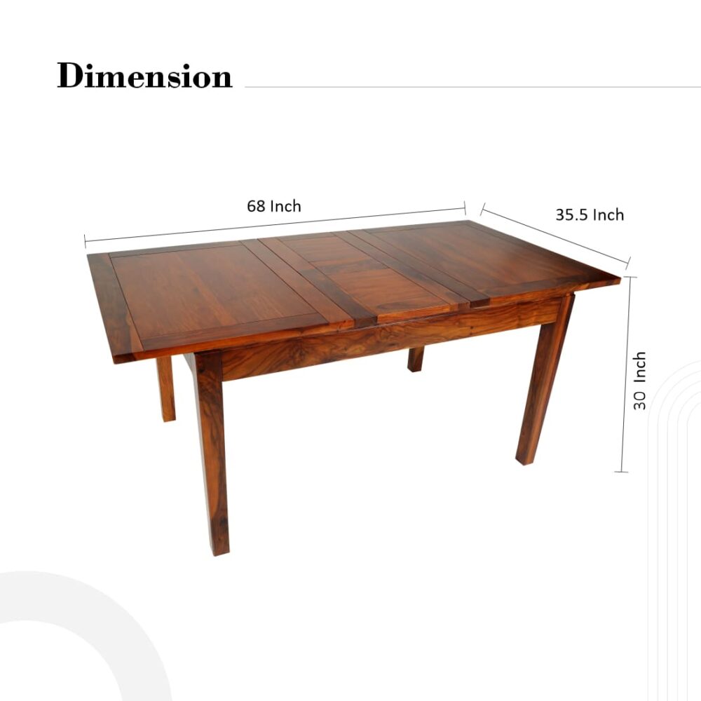Dining Table In Honey Brown Colour - Image 5