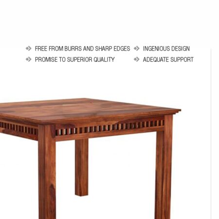4 Seater Dining Set with 4 Chairs - Image 6