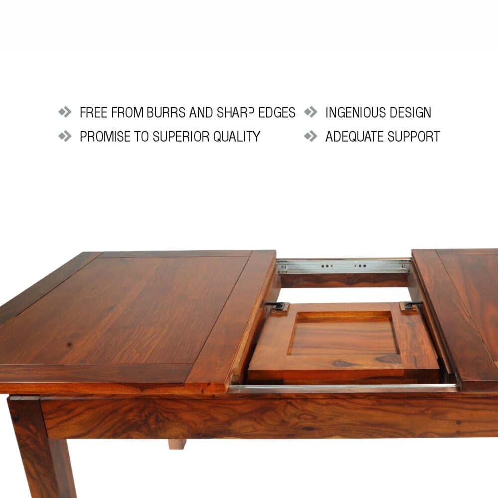 Dining Table In Honey Brown Colour - Image 6