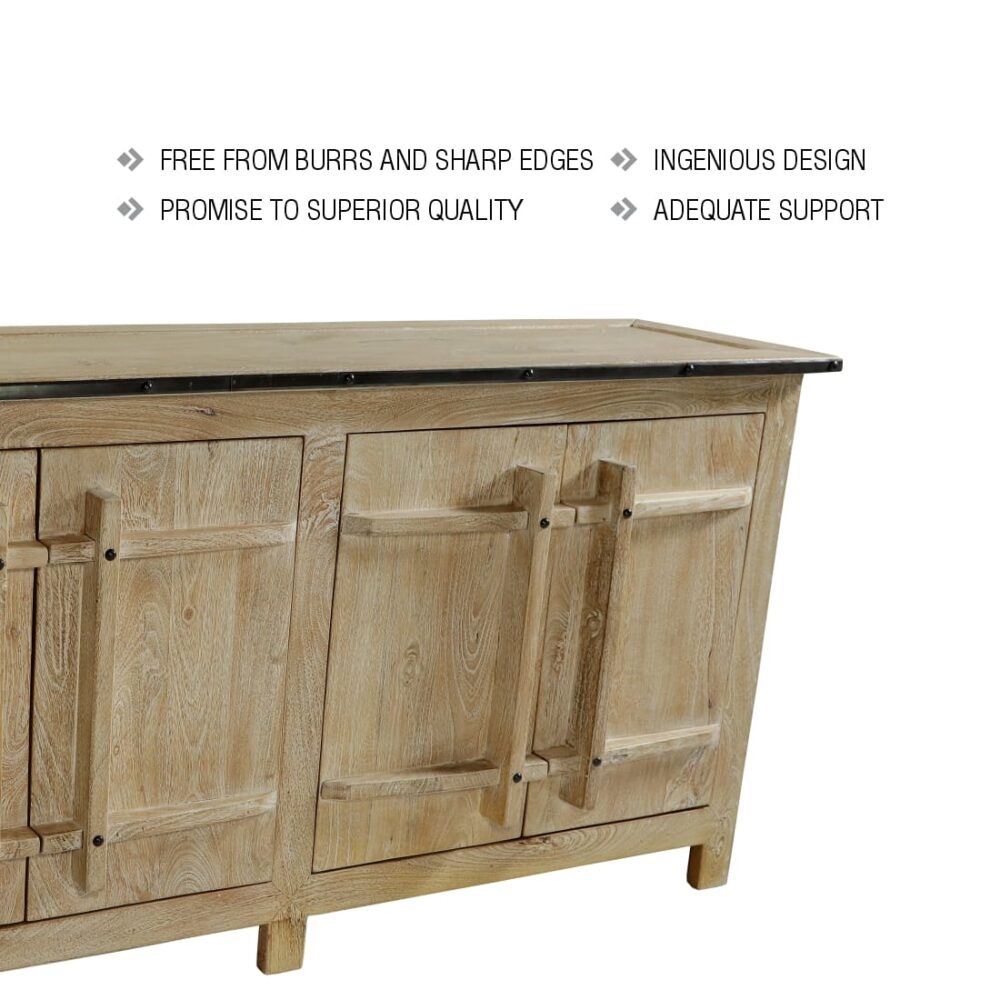 Accent Cabinet In Natural WhiteWash Colour - Image 6