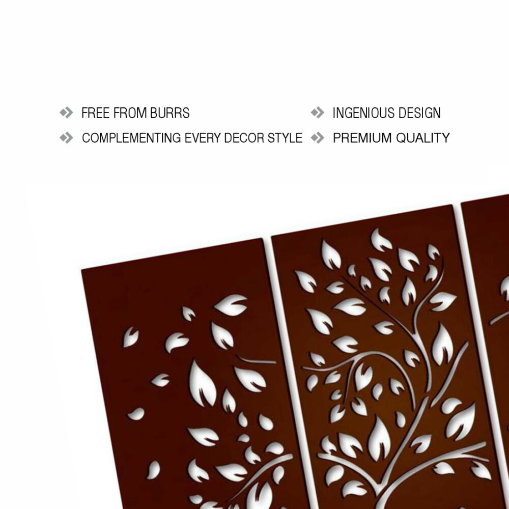 Wall Carving Tree Frame In Walnut Brown Colour - Image 4