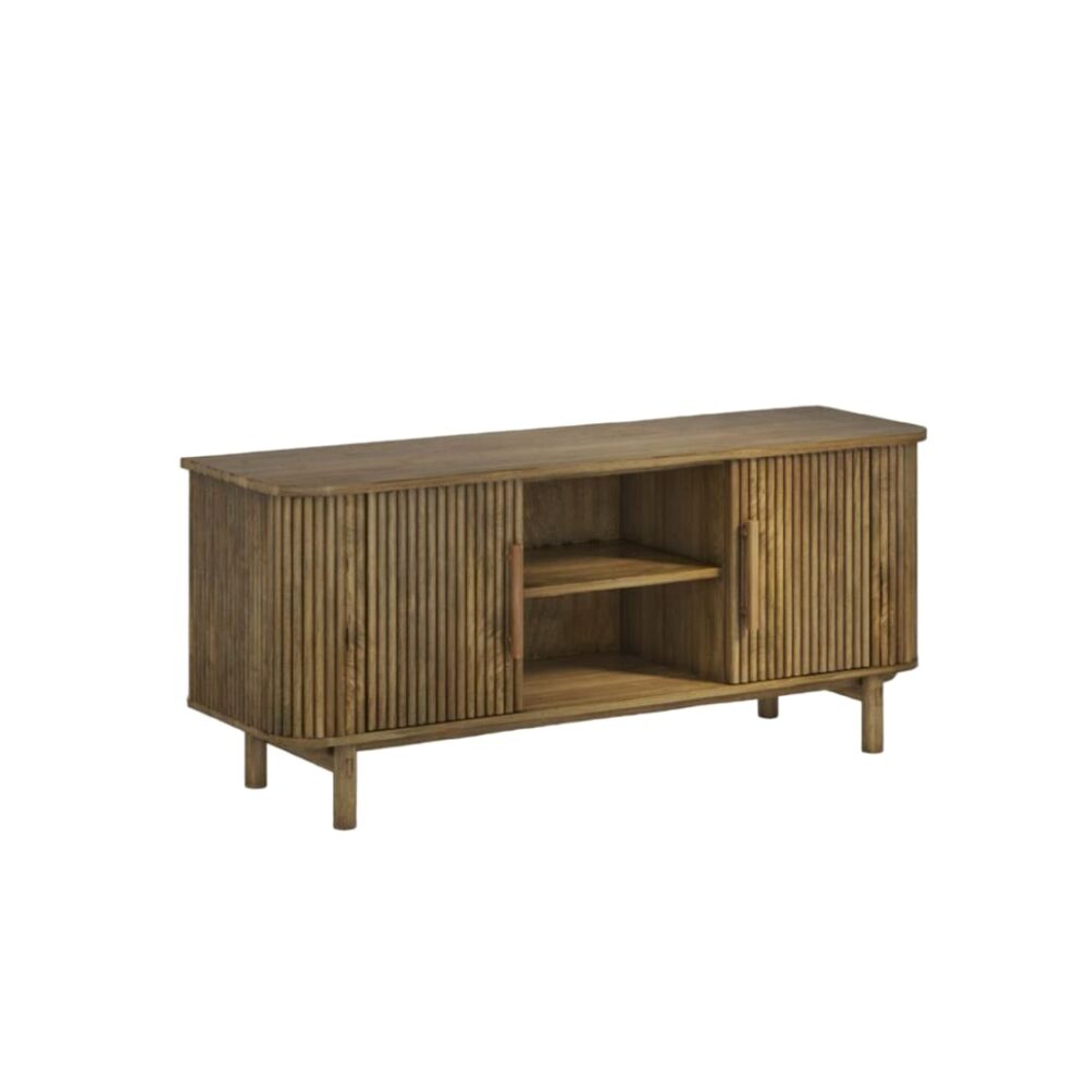 2 Door Mango Wood Media Cabinet
