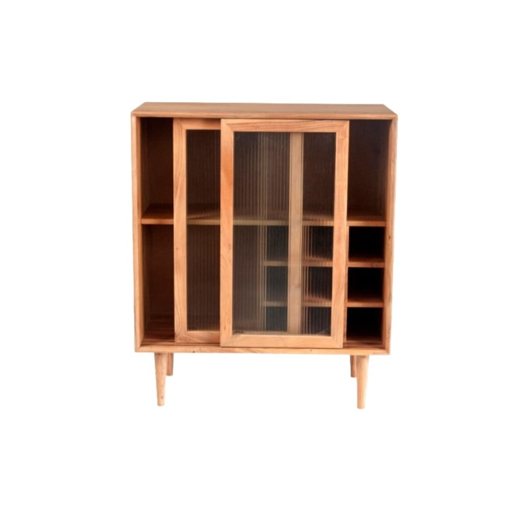 Accent Cabinet With Sliding Glass Door