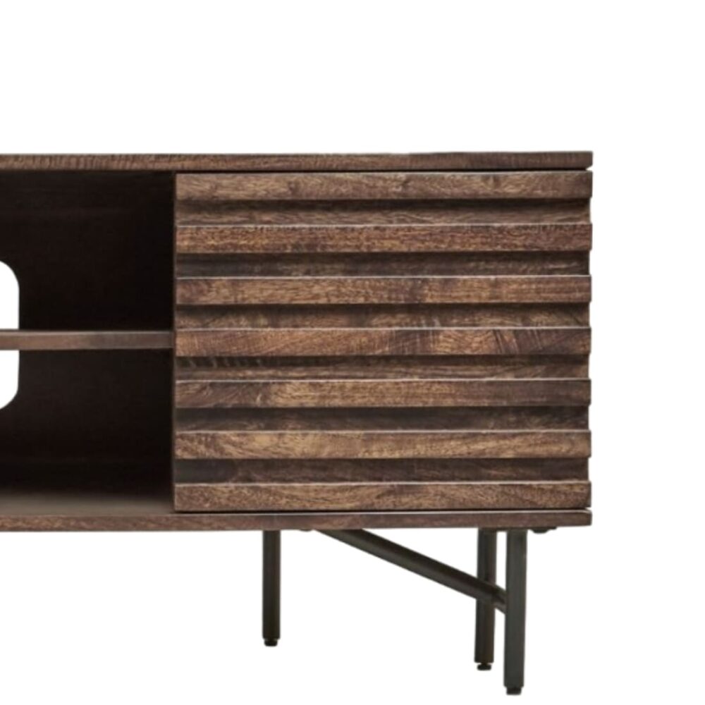 Brown Distressed Media Cabinet for Your Living Room - Image 2