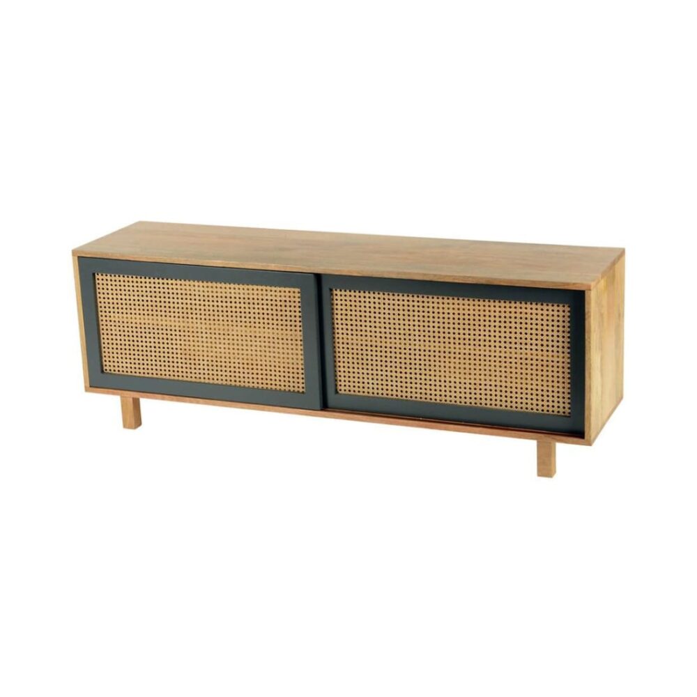 Media Cabinet with Sliding Rattan doors - Image 2