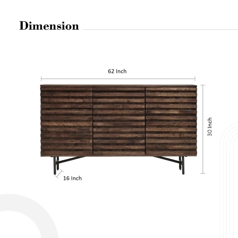 Brown Distressed Sideboard for Your Living Room - Image 3
