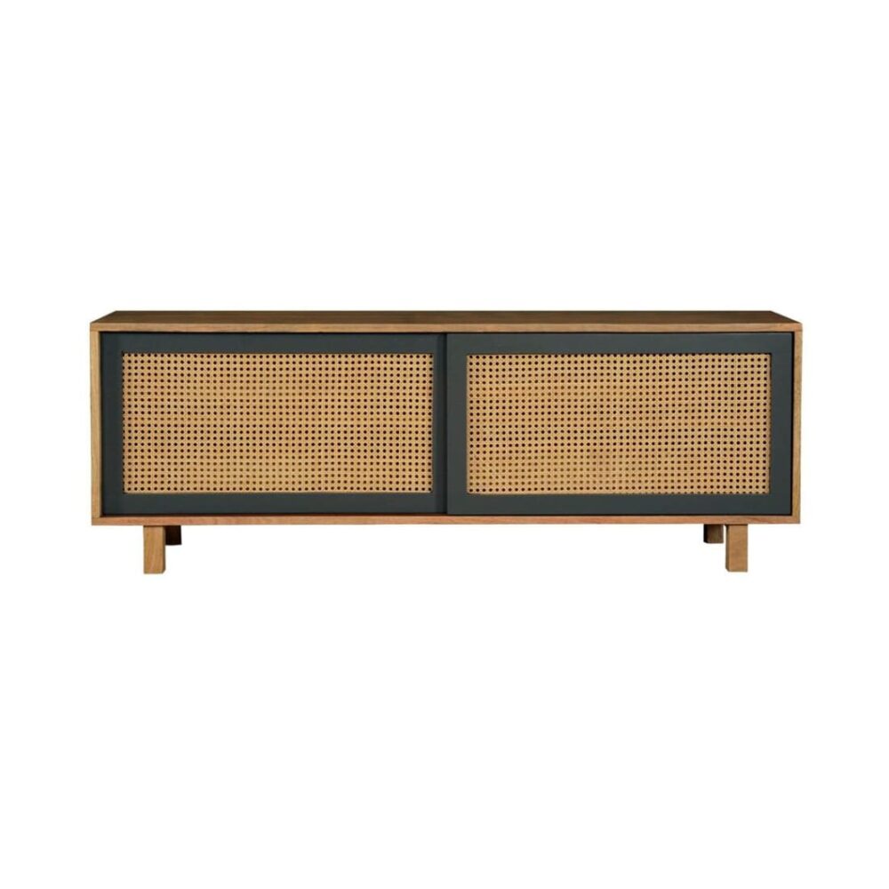 Media Cabinet with Sliding Rattan doors - Image 3