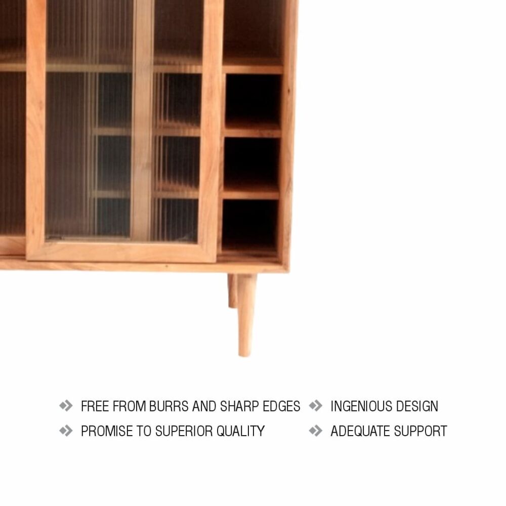 Accent Cabinet With Sliding Glass Door - Image 4