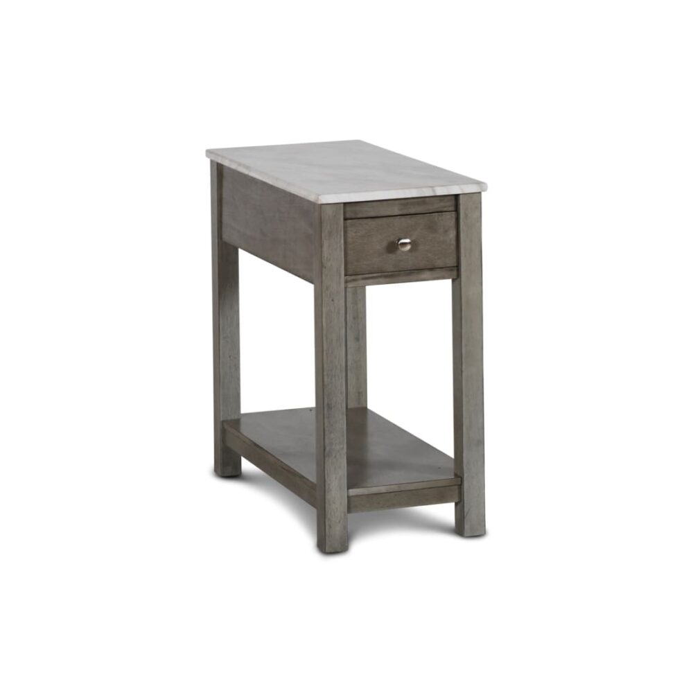 Marble And Wood Night Stand Table