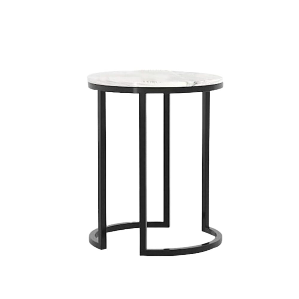 Marble Iron Side Table