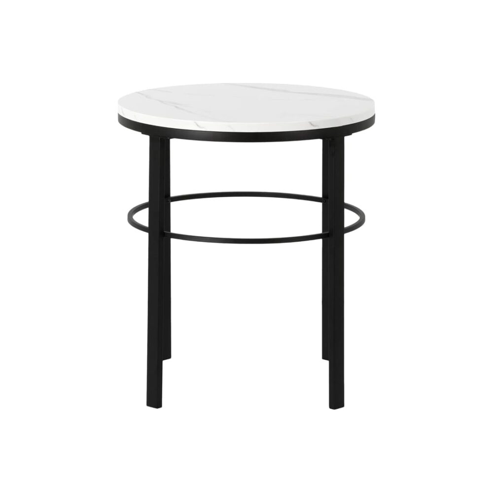 Marble And Iron Side Accent Table