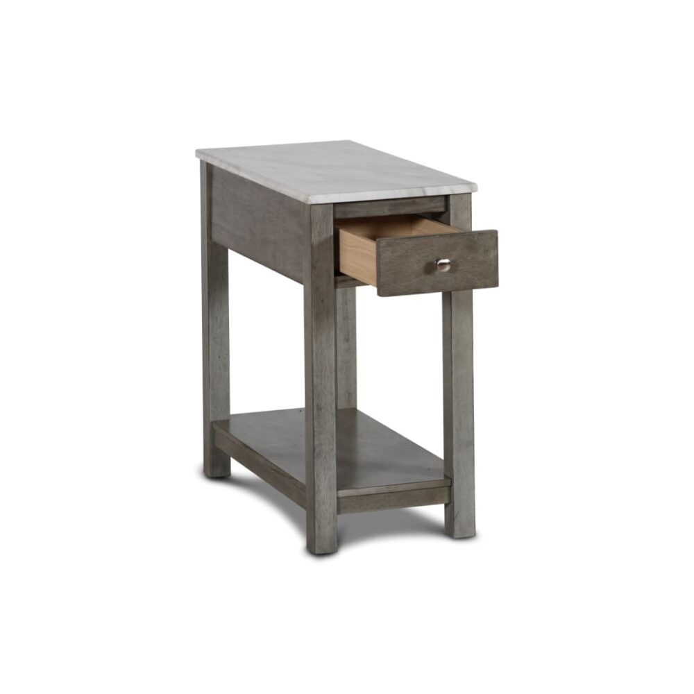 Marble And Wood Night Stand Table - Image 2