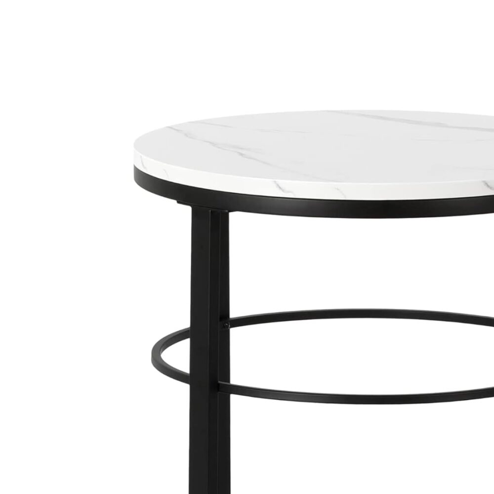 Marble And Iron Side Accent Table - Image 2