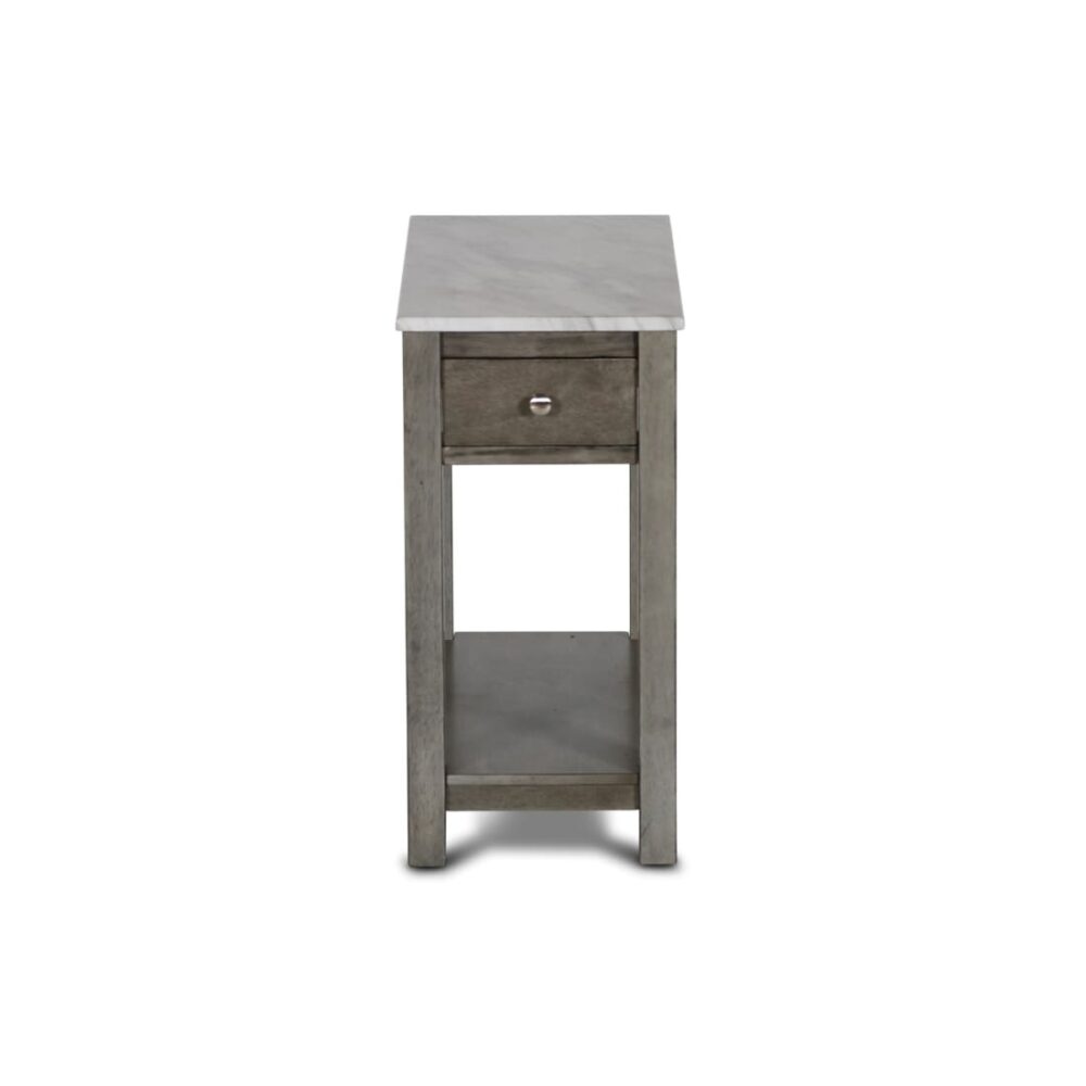 Marble And Wood Night Stand Table - Image 3