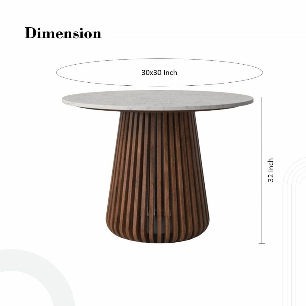Round Centre Table With Marble Top - Image 4