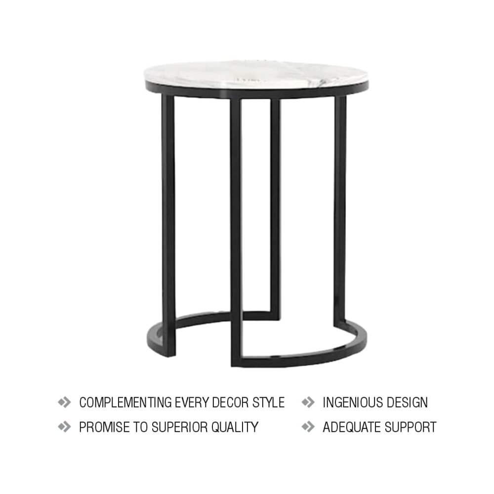 Marble Iron Side Table - Image 5