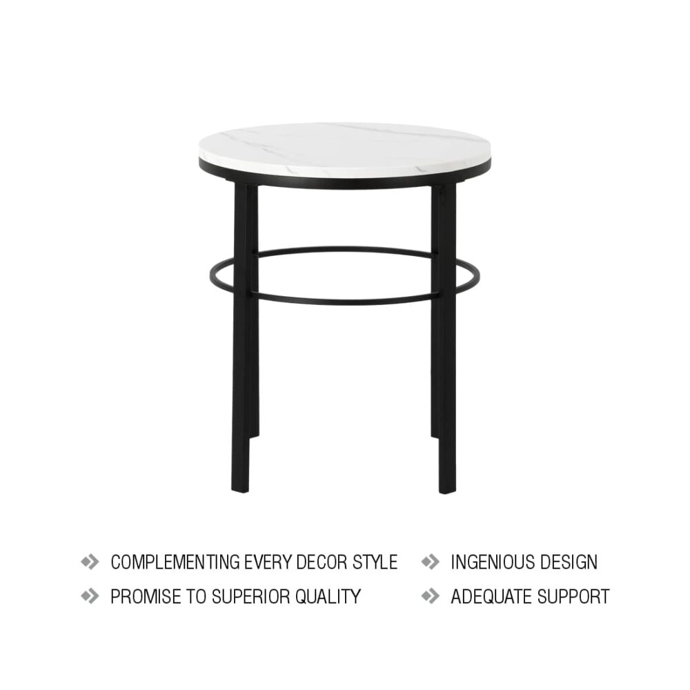 Marble And Iron Side Accent Table - Image 5