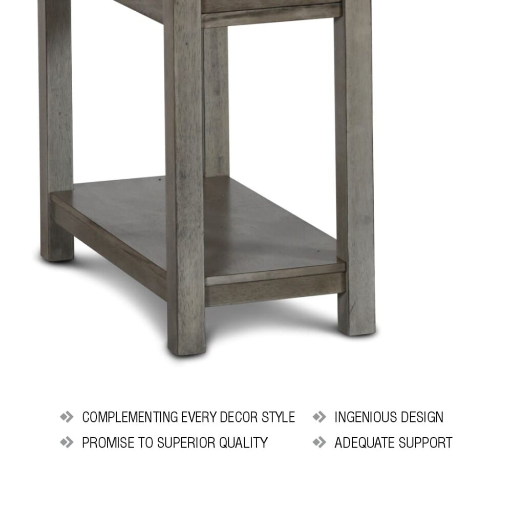 Marble And Wood Night Stand Table - Image 7