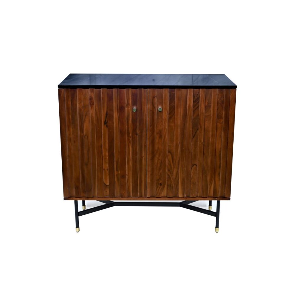 Media Cabinet With White Marble Top