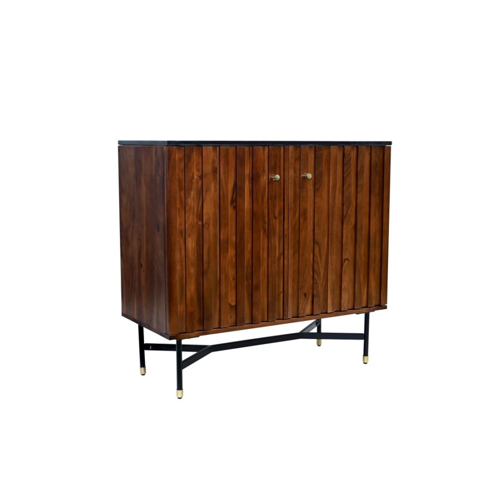 Media Cabinet With White Marble Top - Image 2
