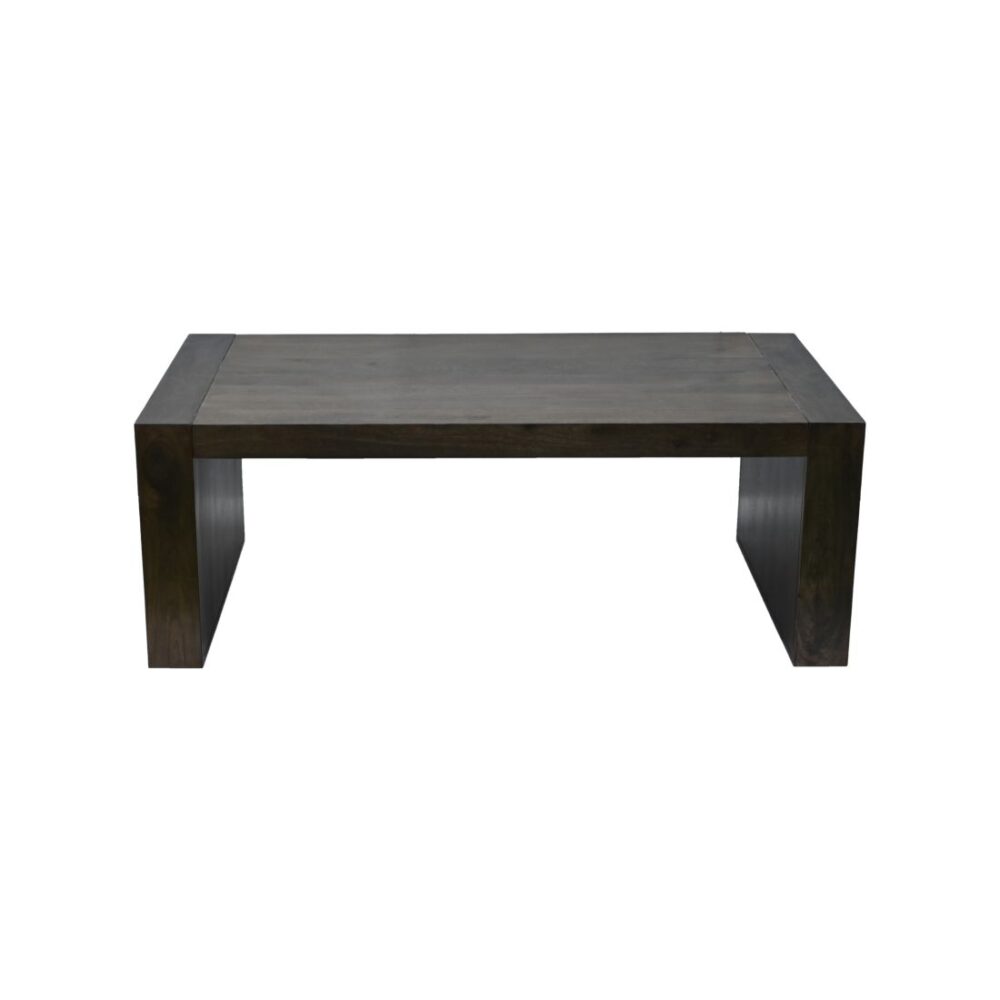 Brown Top Side Texture Finish Rectangular Coffee Table - Image 2