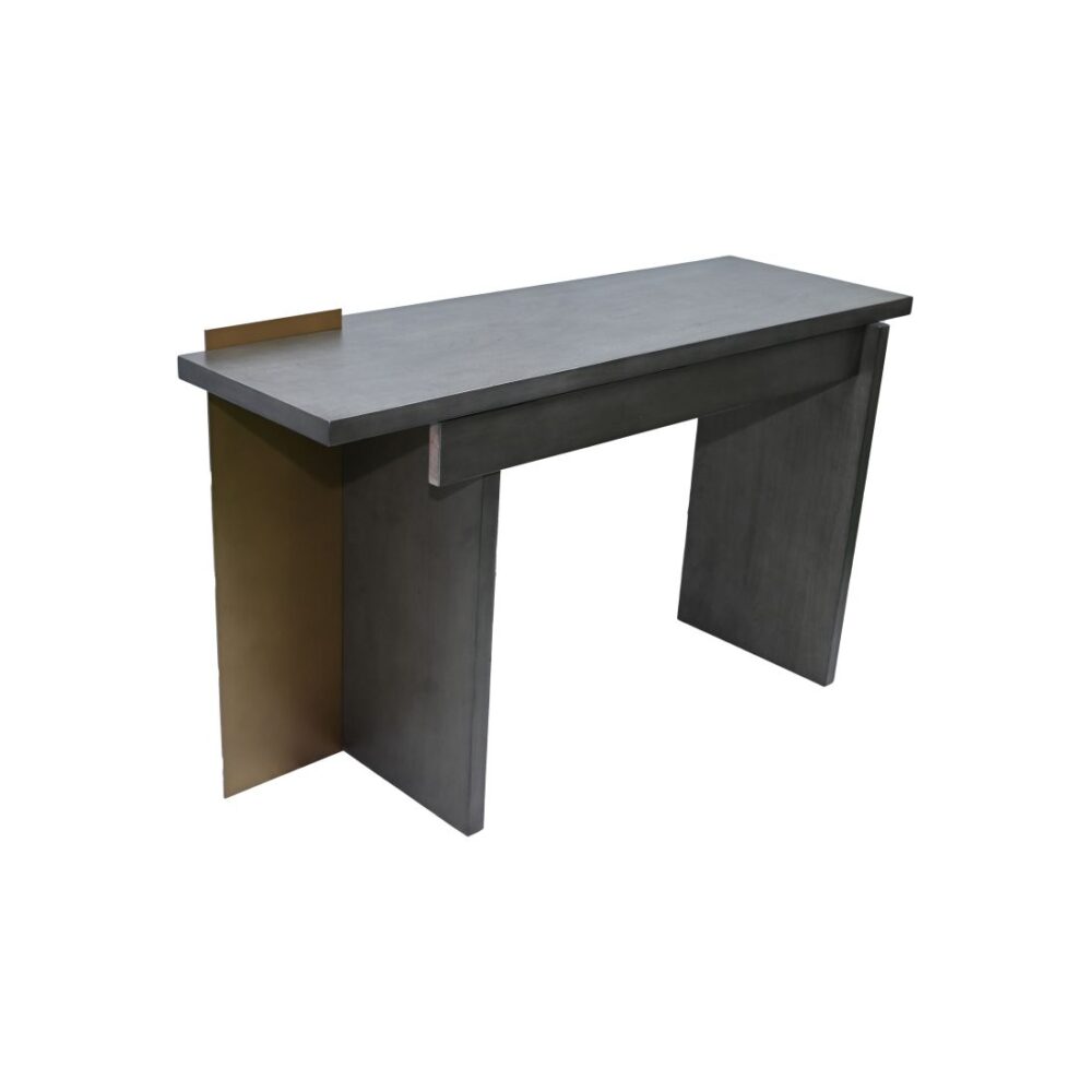 Grey Glaze Console Table With 1 Drawer - Image 2