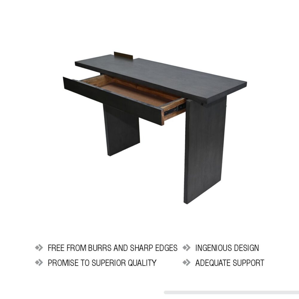Grey Glaze Console Table With 1 Drawer - Image 8